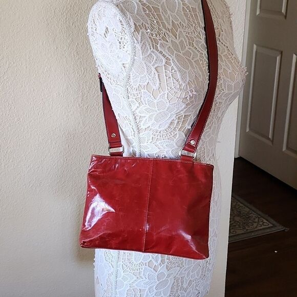 Peck&Peck Red Leather Shoulder Bag - Picture 3 of 11
